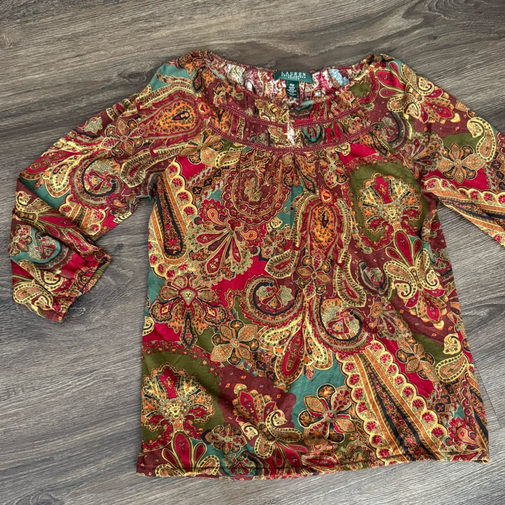 Ralph Lauren Multicolor Paisley Blouse